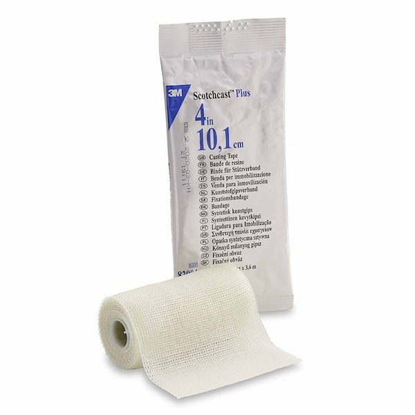 3M Scotchcast Cast Tape 4 Inch X 12 Foot Fiberglass / Resin White, 10PK 82004 - main